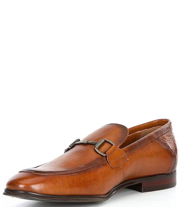 Steve Madden Men's Caspin Bit Dress Loafers  Color Tan Leather Size 11