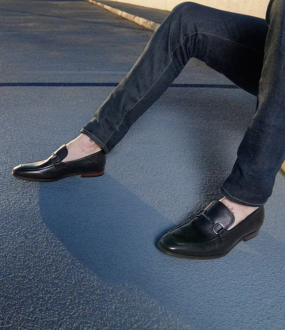 Steve Madden Men's Caspin Bit Dress Loafers  Color Black Size 10