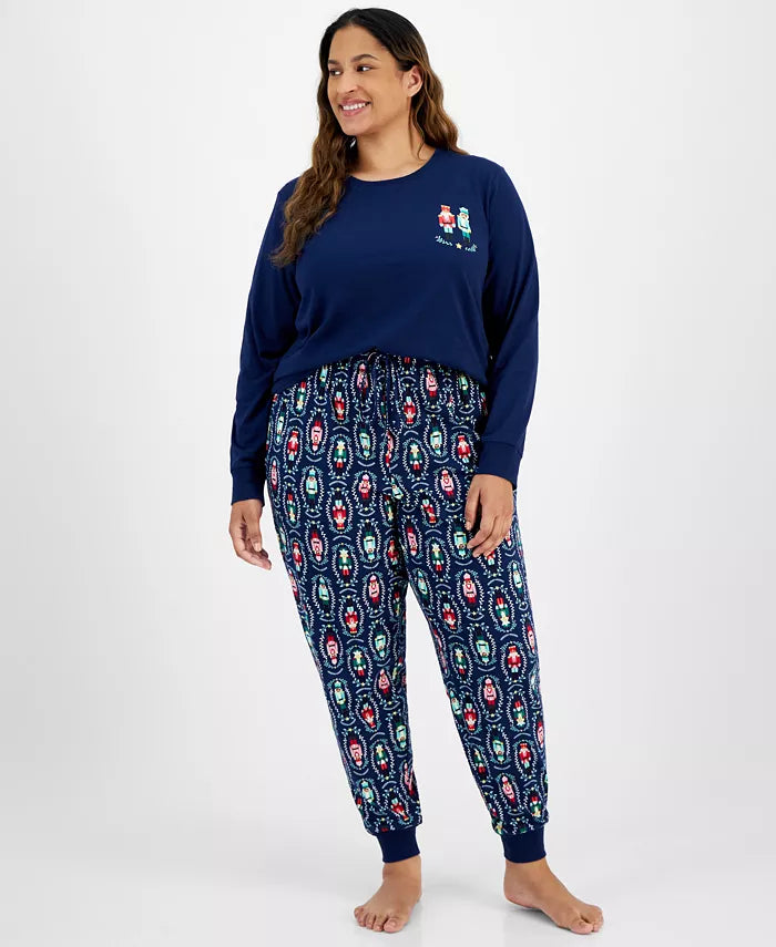 Holiday Lane Women's Plus Size Mix It Matching Family Pajamas Set Nutcracker Size 3X