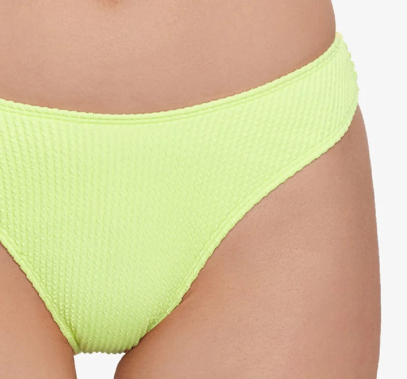 Salt Cove Juniors Sandy Scoop Hipster Bikini Bottoms Color Citron Yellow Size S