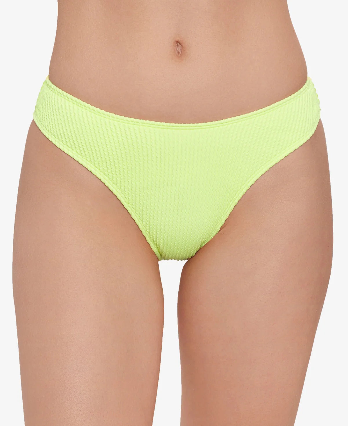 Salt Cove Juniors Sandy Scoop Hipster Bikini Bottoms Color Citron Yellow Size S
