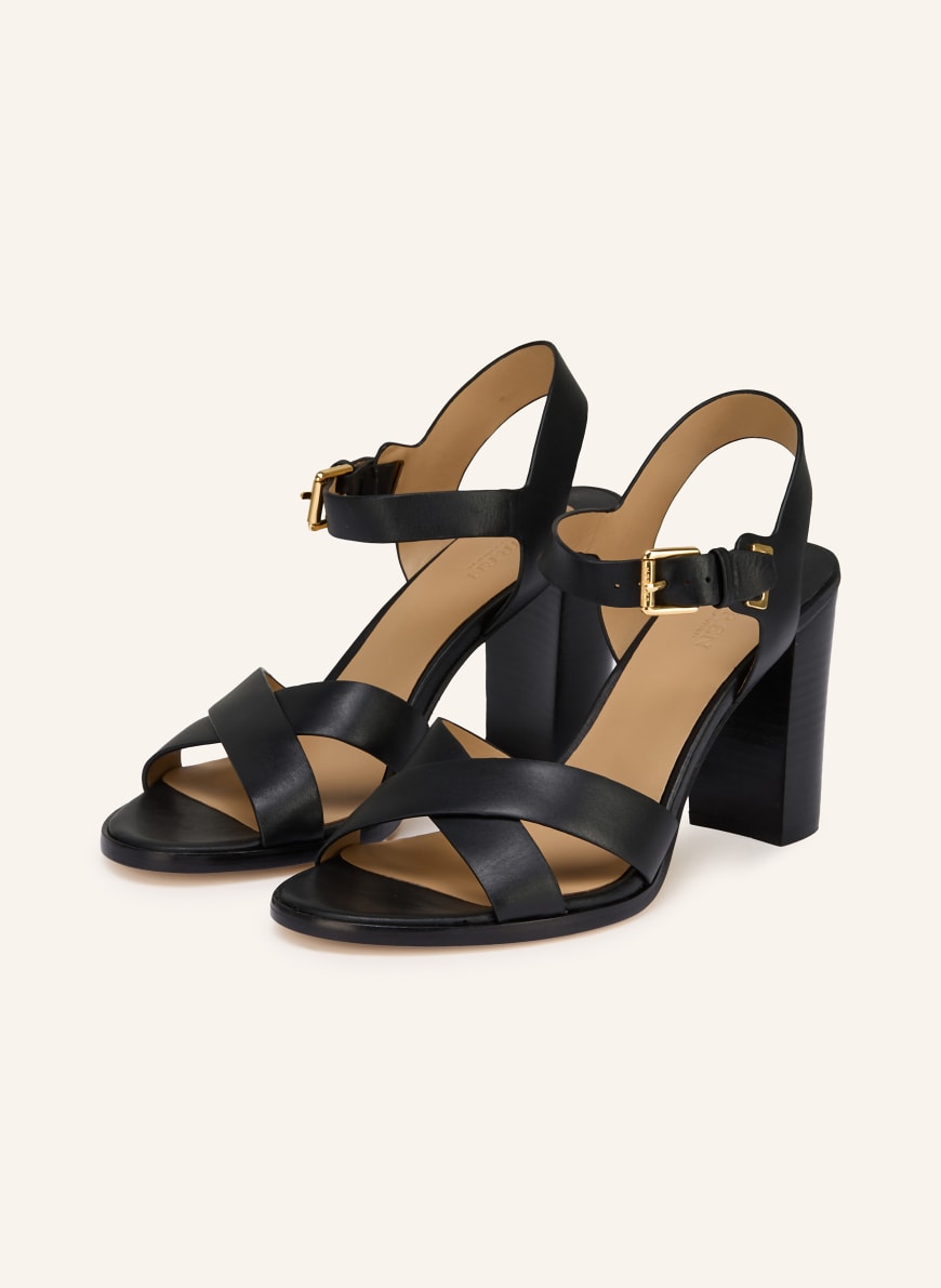 Lauren Ralph Lauren Women's Emeryn Block Heel Sandals Black Size 7