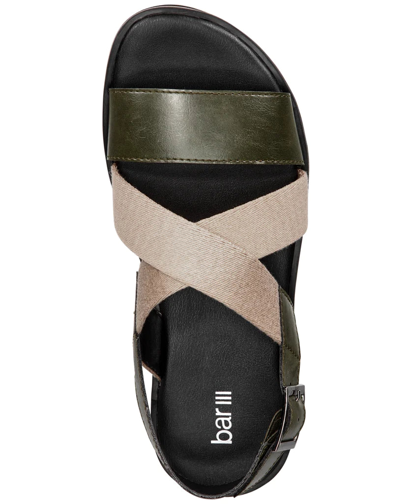 Bar III Men's Knox Strap Sandals Color Olive Green Size 7M