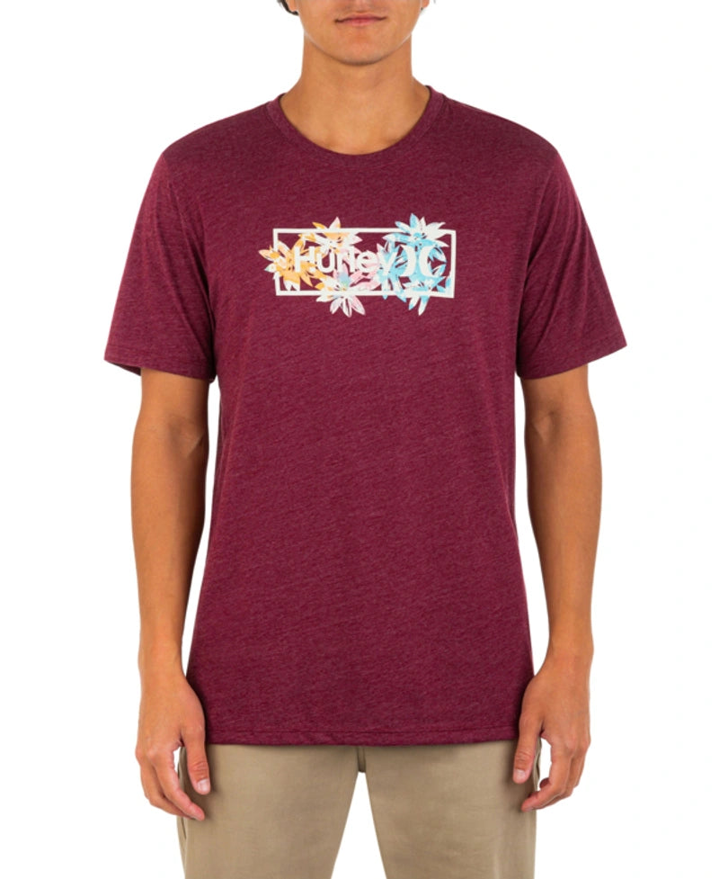 Hurley Men's Everyday Pacific Locked Lotus T-shirt Color Dark Beetroot Size S