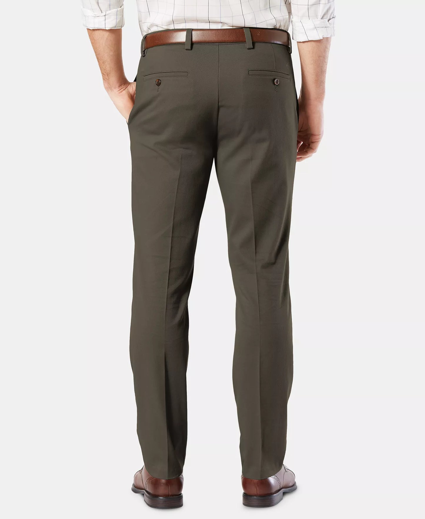 Dockers Men's Easy Slim Fit Khaki Stretch Pants  Olive Grove W38xL32