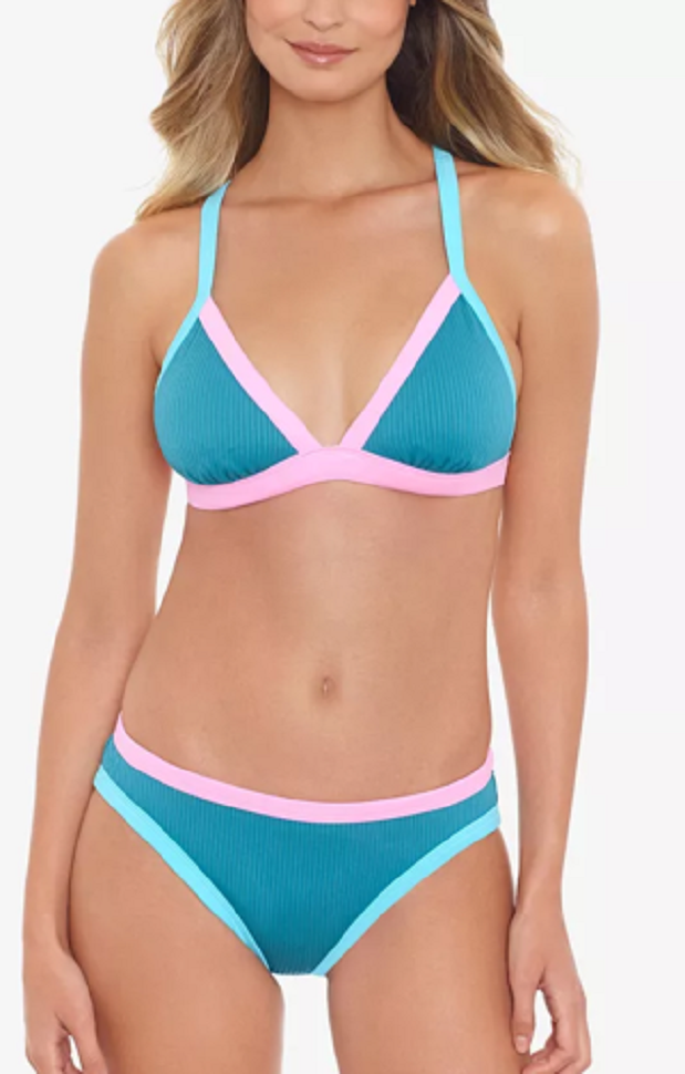 Salt Cove Juniors Not What It Seams Hipster Bikini Bottom  Color Blue Multi Size XL