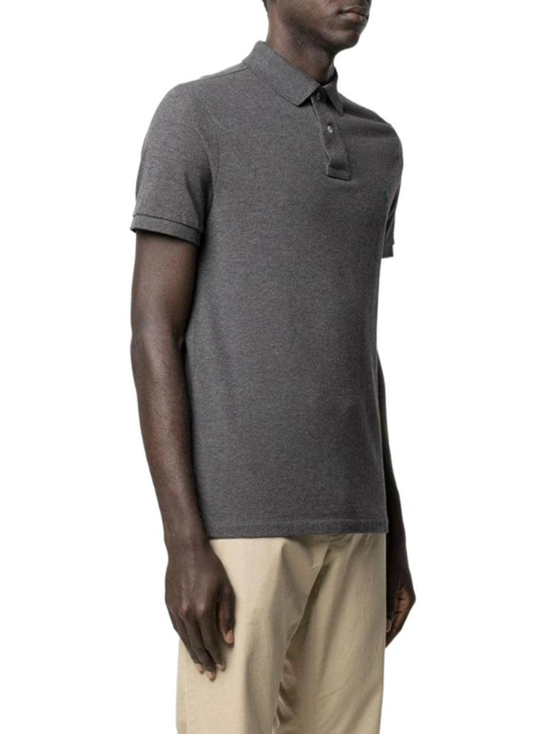 Polo Ralph Lauren Men's Custom Slim-Fit Mesh Polo Shirt Color Gray Heather Size L