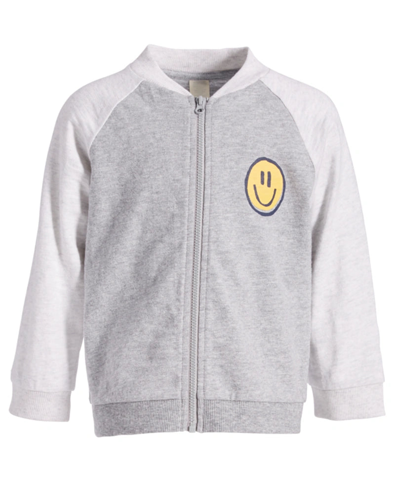 First Impressions Baby Boys Smile Full-Zip Jacket Color Heather Sterling Size 12 months
