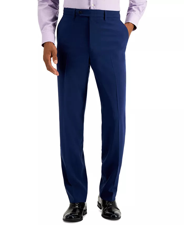 Nautica Men's Modern-Fit Bi-Stretch 2-Pc Suit Color Blue Solid Size 52R 47 Waist