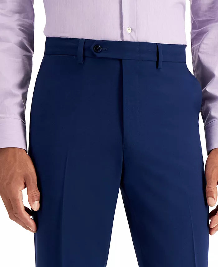 Nautica Men's Modern-Fit Bi-Stretch 2-Pc Suit Color Blue Solid Size 52R 47 Waist