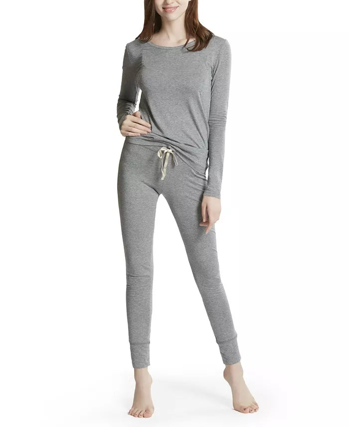 INK+IVY Women's Top with Legging Loungewear Set Charcoal Size M