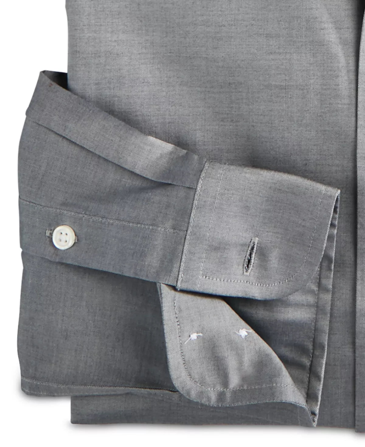 Club Room Men's Regular Fit Pinpoint Dress Shirt Color Gray Size 16.5 34/35