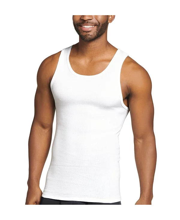 Jockey Men's 4-Pack Cotton Tank Tops White Size L