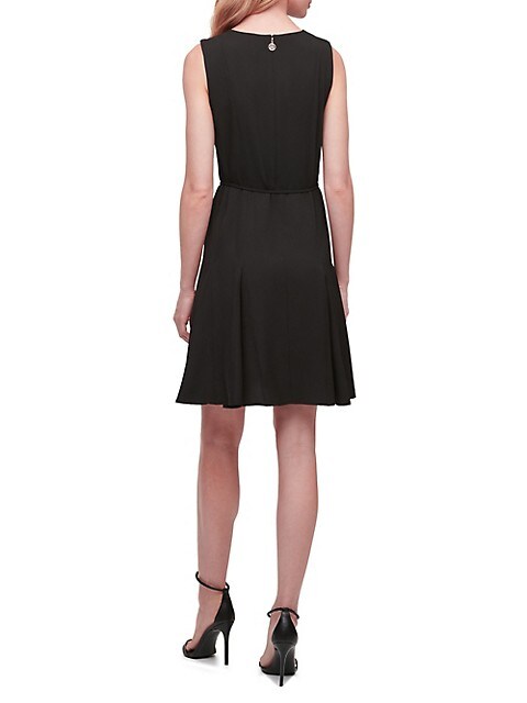 Tommy Hilfiger Belted A-Line Dress Color Black Size 4