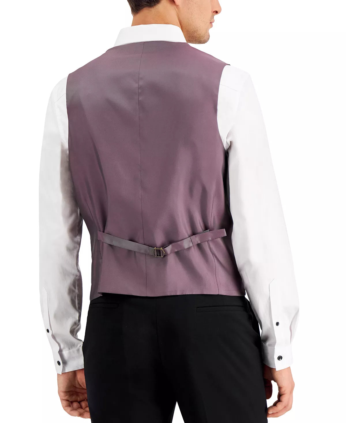 INC International Concepts Men's Slim-Fit Black Solid Suit Vest Color Deep Black Size 2XL