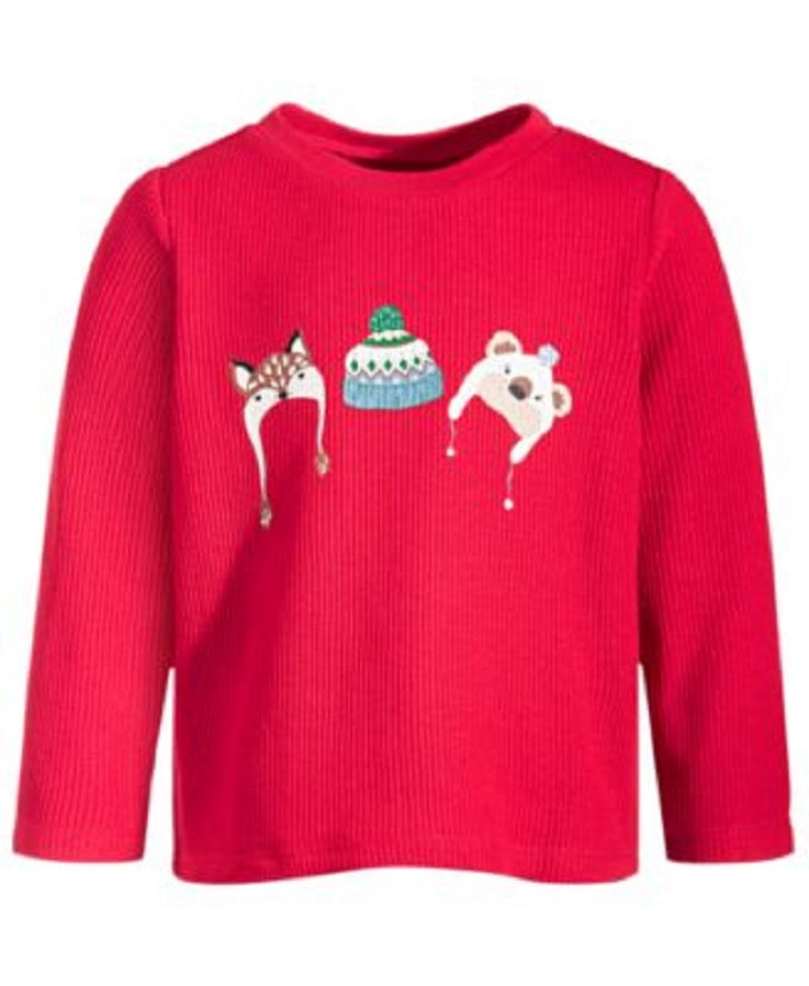 First Impressions Baby Boys Beanie Critters T-Shirt Color Cherry Red Size 18 months