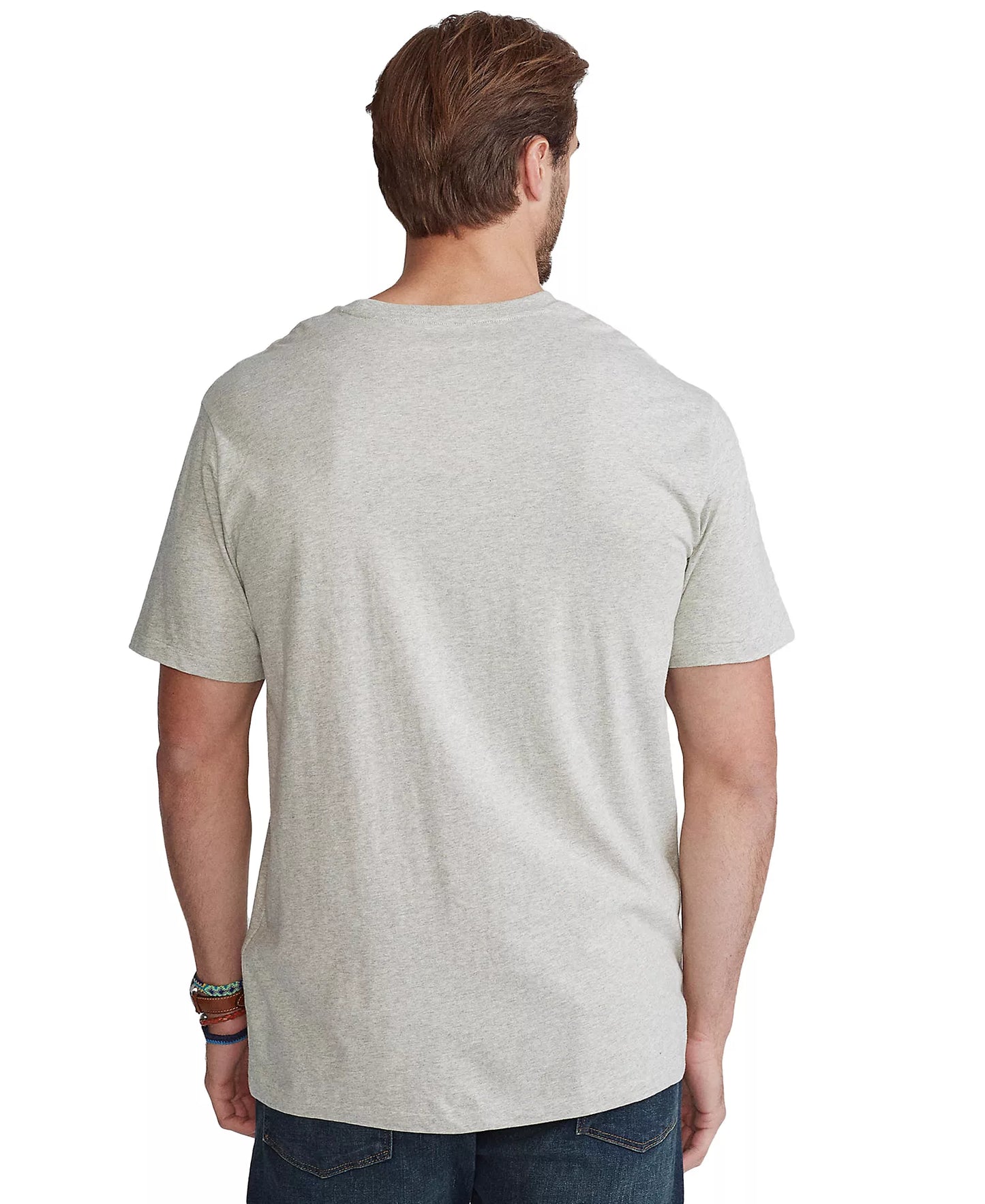Polo Ralph Lauren Men's Big & Tall Solid Pocket Crew-Neck T-Shirt  Gray Heather Size 2XB