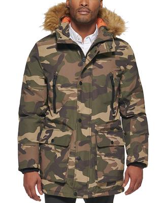 Club Room Men's Parka Faux Fur-Hood Jacket  Color Camouflage Size M
