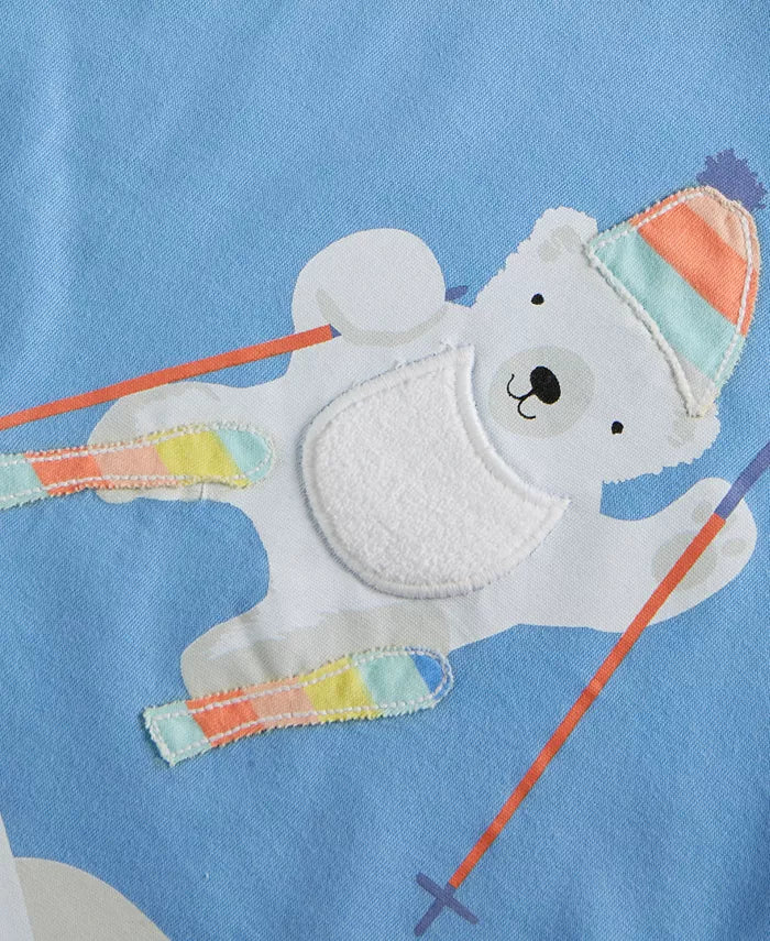 First Impressions Baby Boys Polar Bear Ski T-Shirt Color Passion Blue Size 24 months
