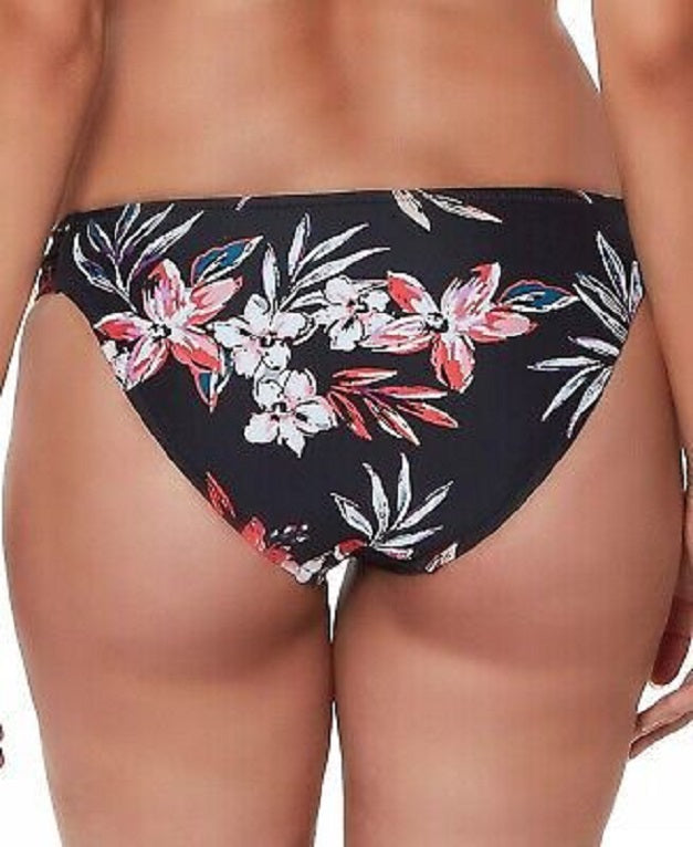 Bar III Floral-Print Hipster Bikini Bottom Color Black Multi Size L