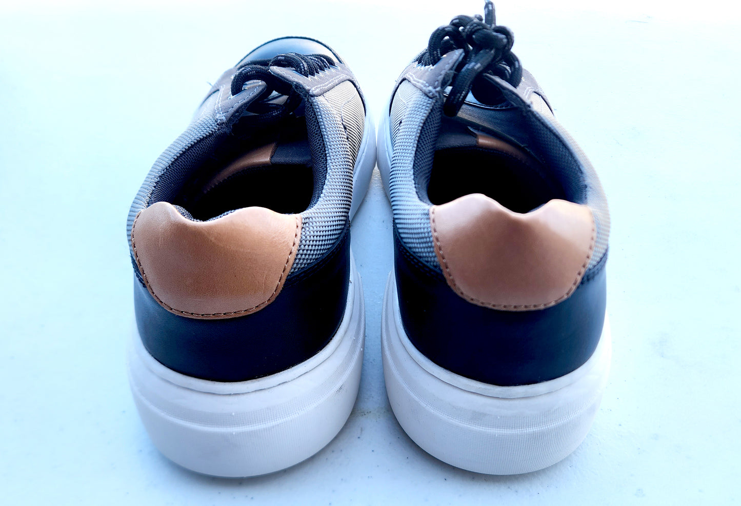 Calvin Klein Men's Dudley Suede Smooth Calf Sneaker Color Black/Camouflage Size 8M