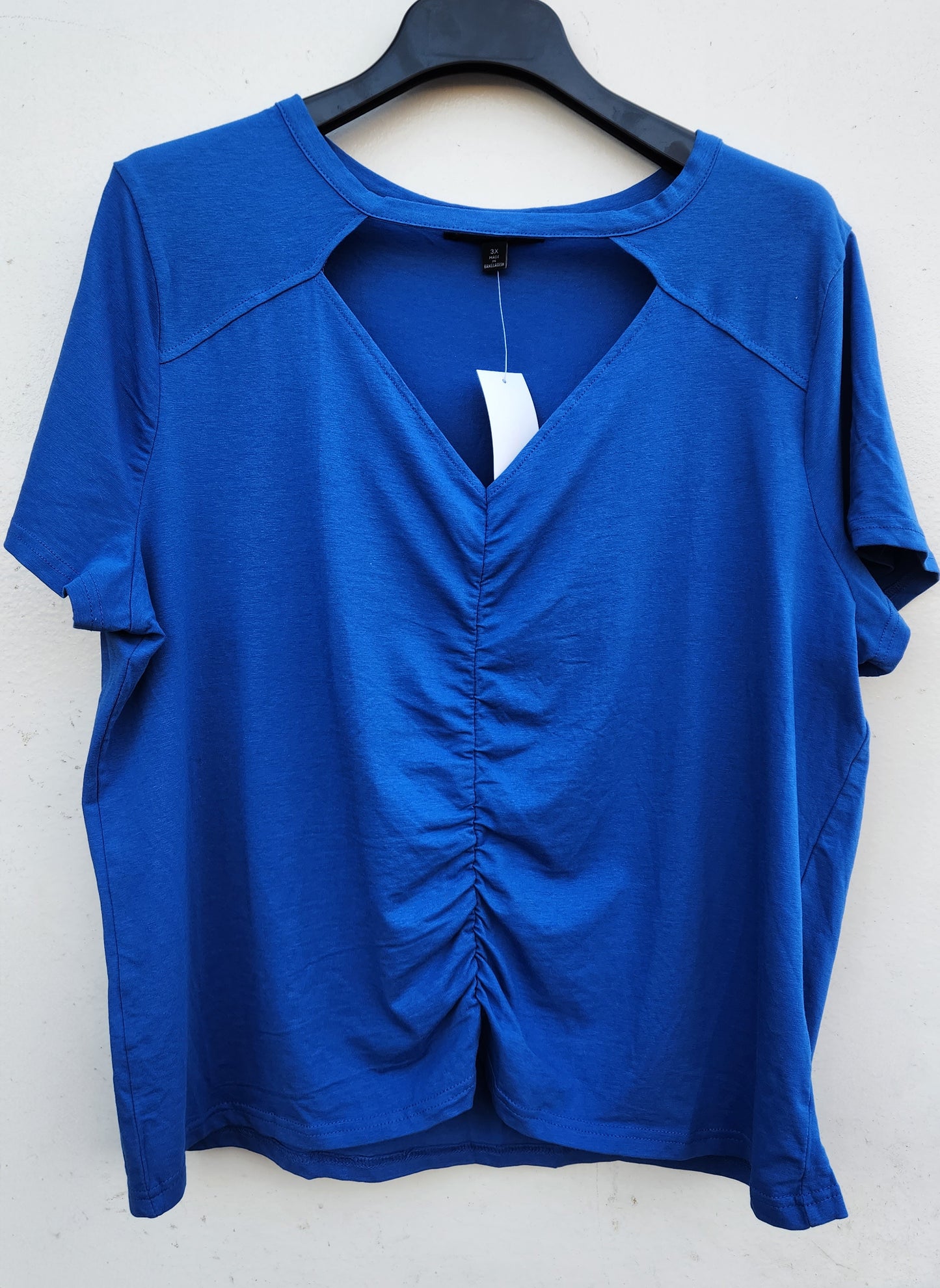 Derek Heart Women's Plus Size Cutout Top Color Nautical Blue Size 3X
