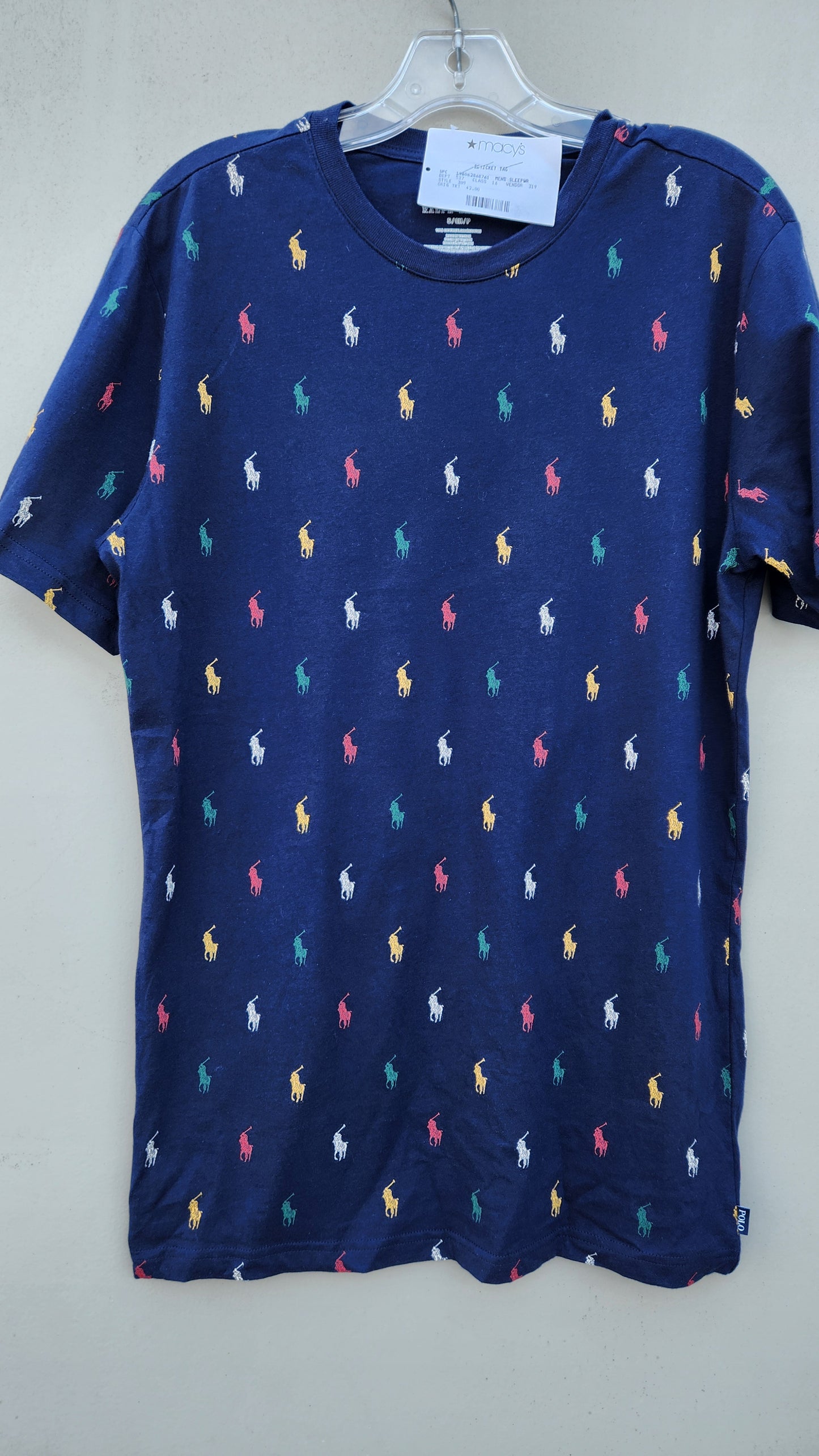 Polo Ralph Lauren Men's Short Sleeve T-Shirt Color Pony Print Size S