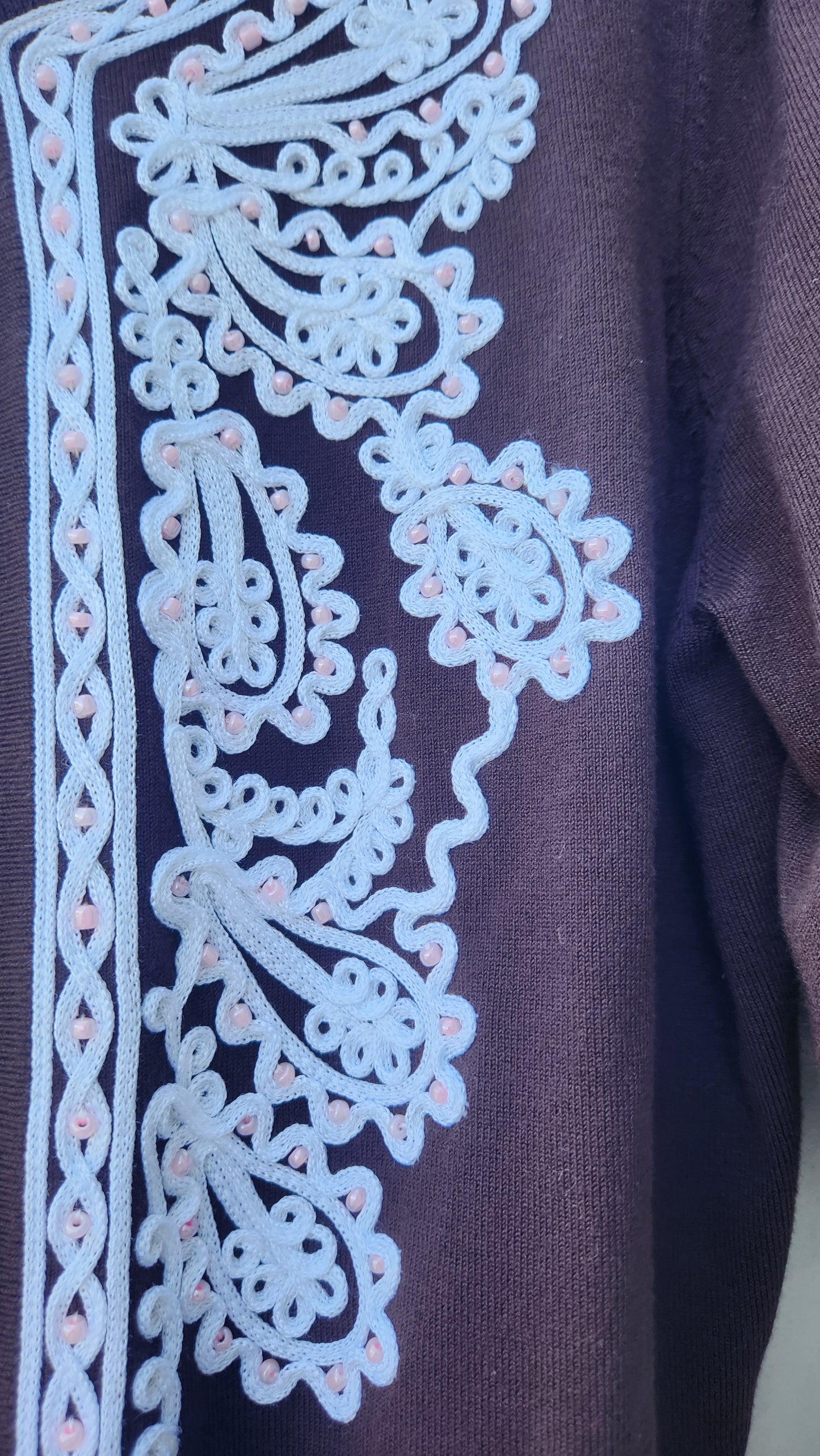 INC International Concepts Women's Embroidered Cardigan Color Espresso Size XL