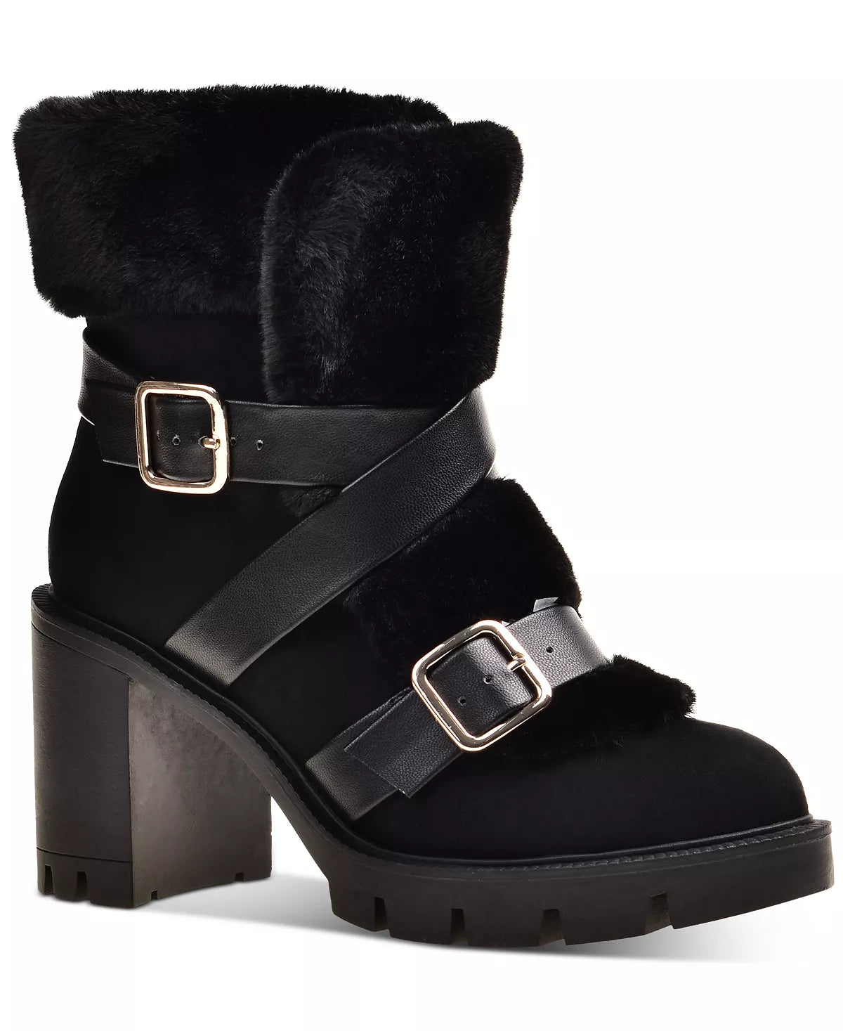 INC International Concepts Women's Bemie Buckled Booties Color Black Size 8M