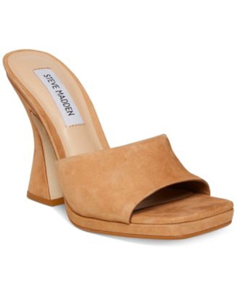 Steve Madden Womens Lipa Vinyl Bell-Heel Pumps Color Camel Nubuck Size 8M