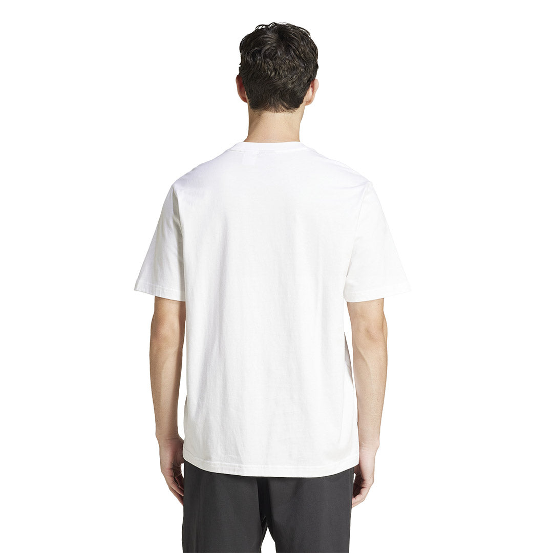 adidas Men's Essentials Linear Single Jersey T-Shirt White Size M