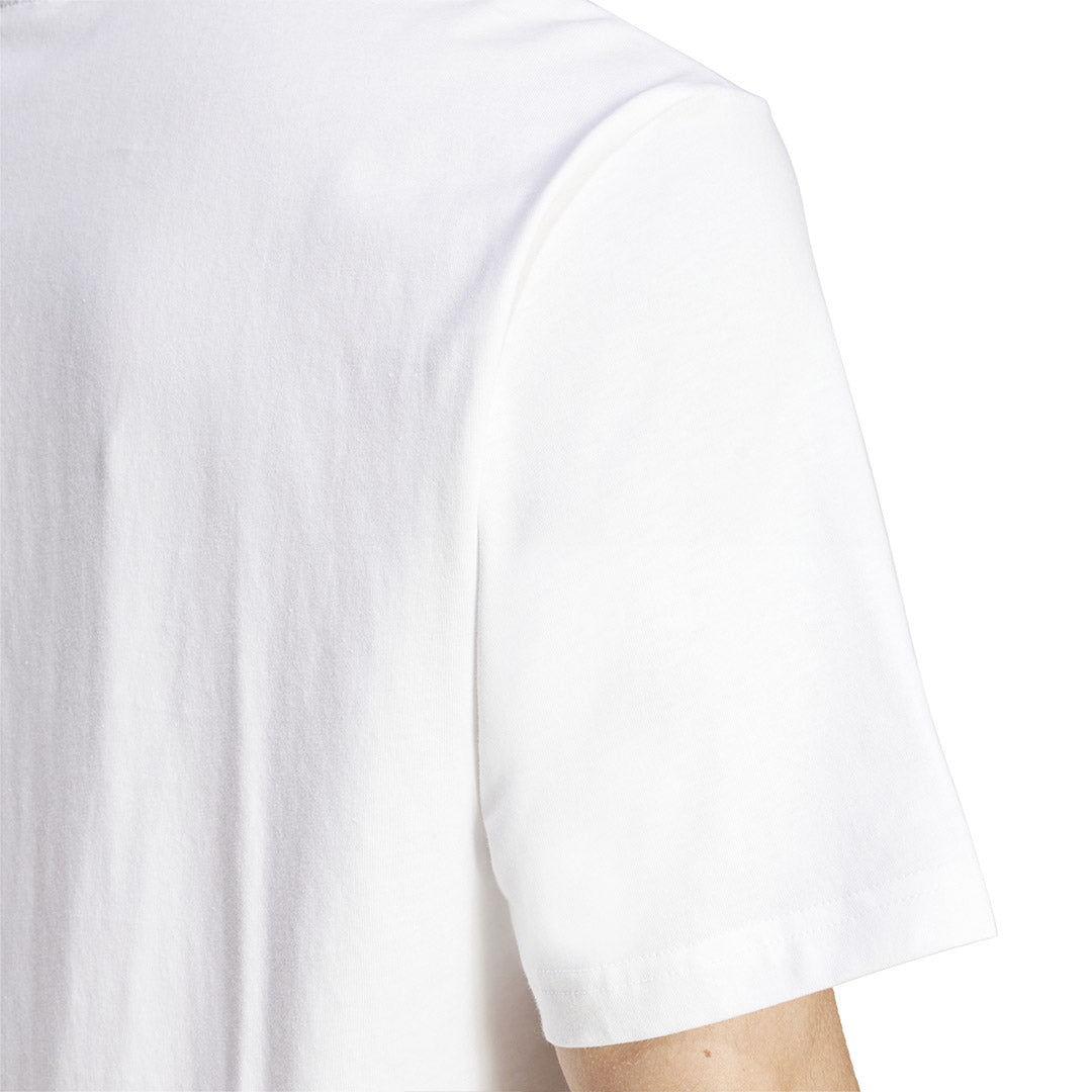 adidas Men's Essentials Linear Single Jersey T-Shirt White Size M