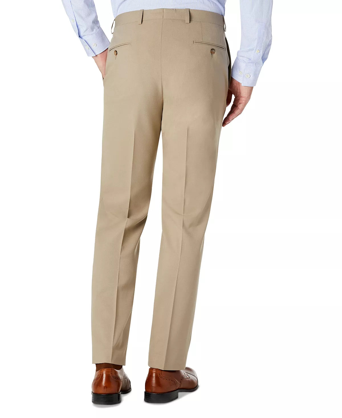 Lauren Ralph Lauren Men's Classic-Fit Solid Flat-Front Dress Pants Color Tan Solid W36xL34