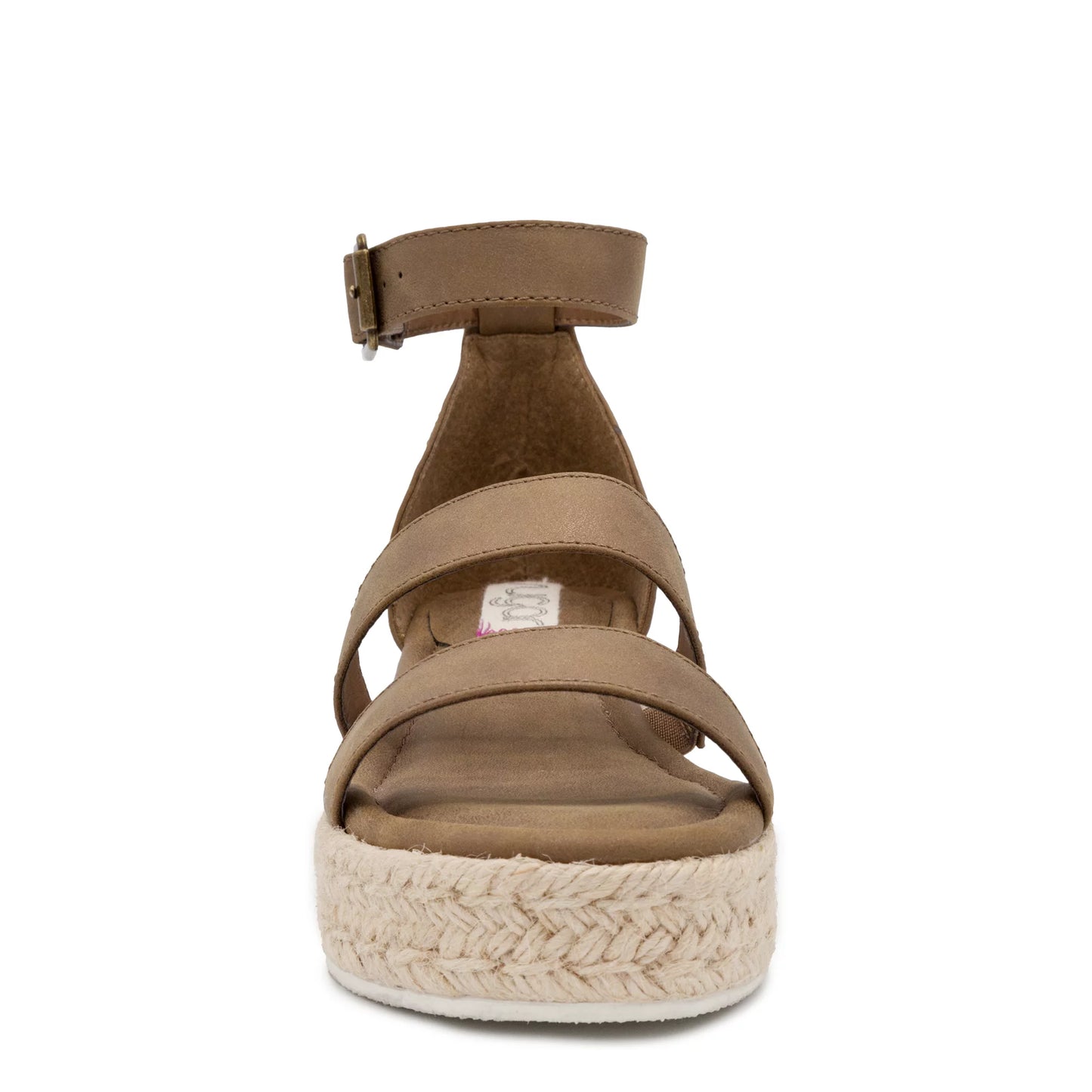 Sugar Women's Tahini Platform Wedge Sandals Color Bronze Size 6.5M