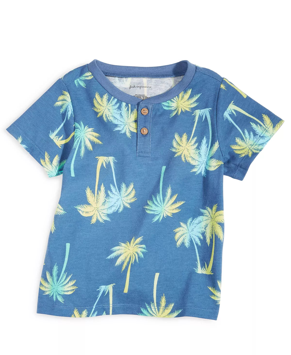 First Impressions Baby Boys Palm Tree-Print T-Shirt Color Skygaze Size 12 months