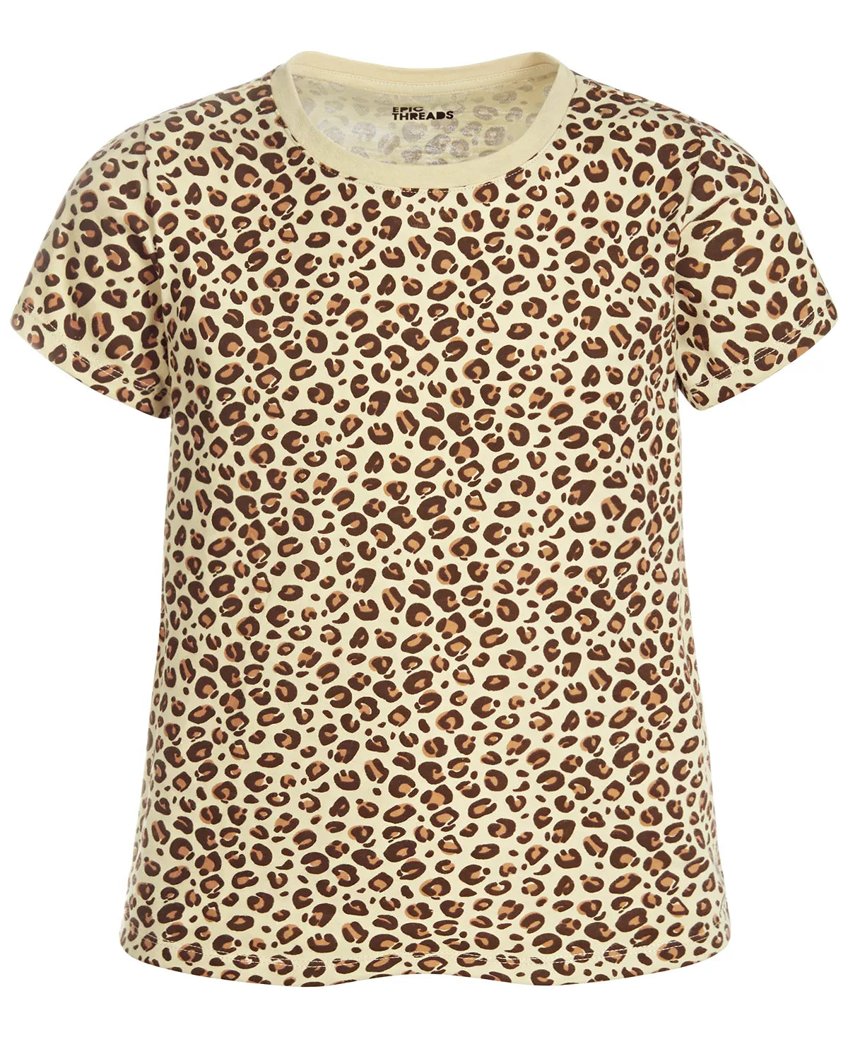 Epic Threads Girls Leopard-Print T-Shirt Color Mojave Size M (8-10)
