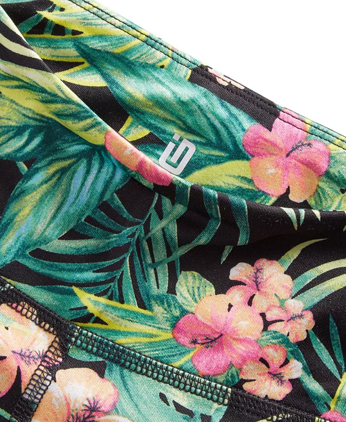 ID Ideology Little Girls Safari Tropical-Print Bike Shorts Color Deep Black Size 2T