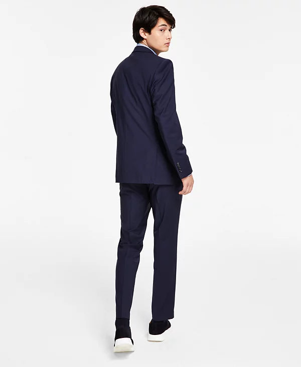 Calvin Klein Slim-Fit Wool Infinite Stretch Suit Jacket Color Navy Size 38R