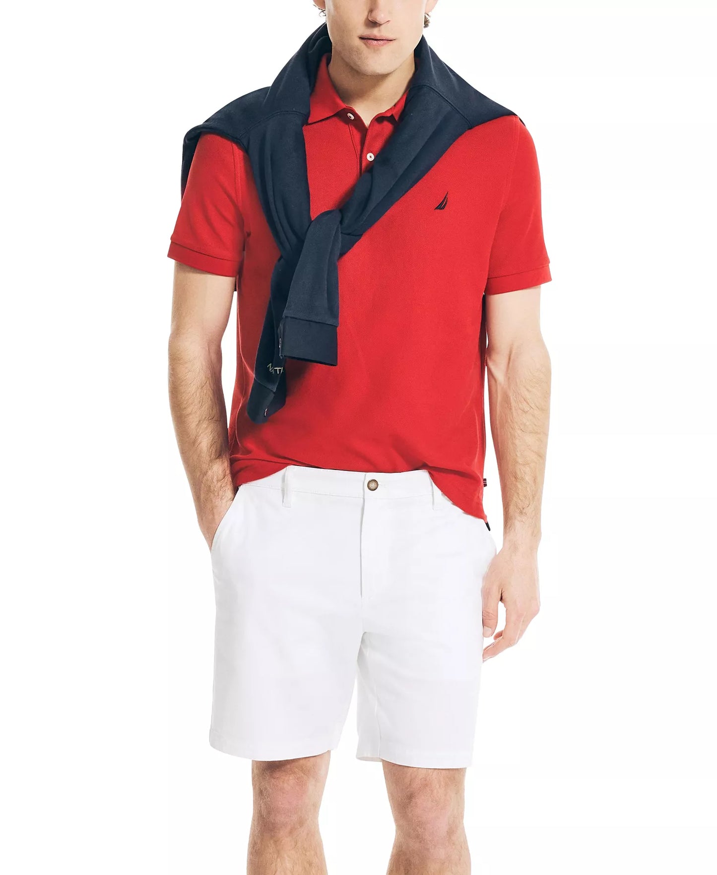 Nautica Men's Classic-Fit Performance Deck Polo Shirt Nautica Red Size L