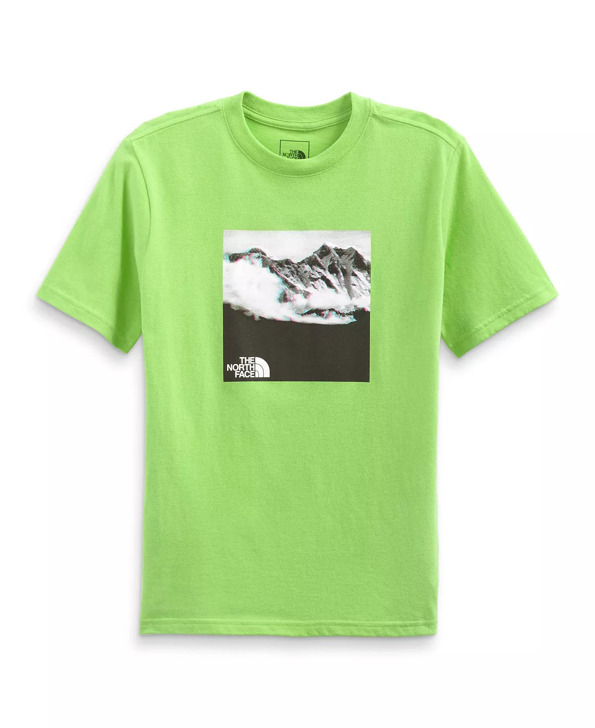 The North Face Big Boys Graphic T-shirt Color Safety Green Size XL