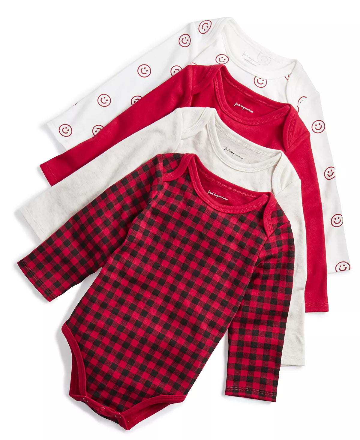 First Impressions Baby Boys/Girls Mixed Bodysuit, 4-pc Color Assorted Size 3-6 months