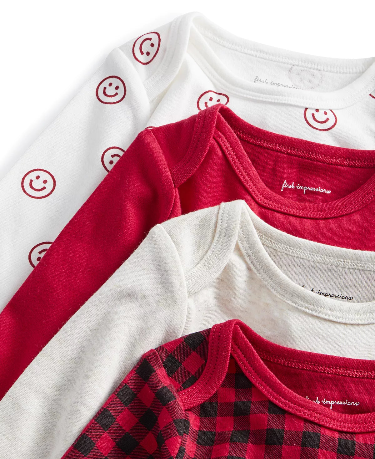 First Impressions Baby Boys/Girls Mixed Bodysuit, 4-pc Color Assorted Size 6-9 months