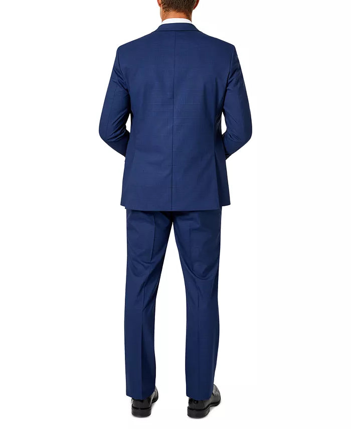 Van Heusen Men's Classic-Fit 2-Pc Suit Color Navy Plaid Size 50L x 44 Waist