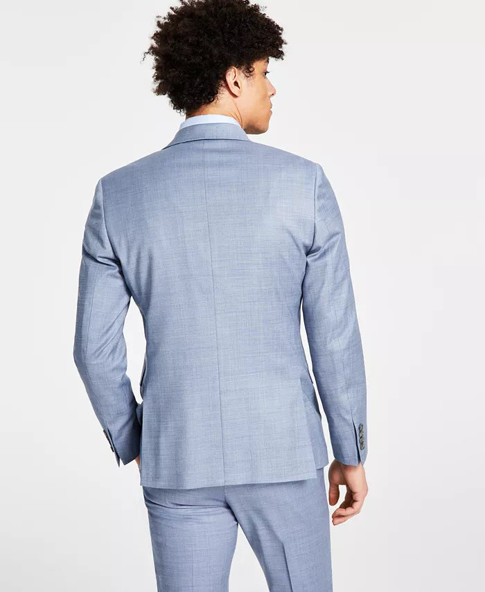 Calvin Klein Men's Slim-Fit Wool-Blend Stretch Suit Jacket Color Light Blue Size 44R