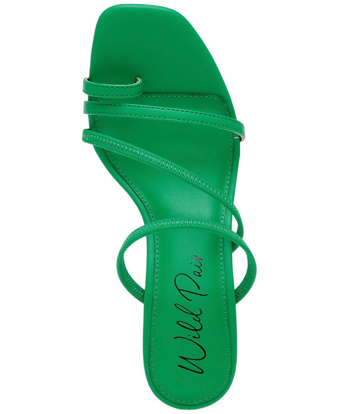 Wild Pair Women's Lenore Strappy Dress Sandals Color Green Size 7.5M