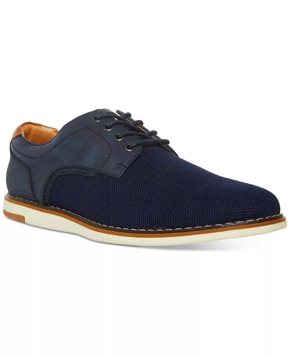 Madden Men Men's Lonee Mixed-Media Derby Dress Shoes Color Navy Size 9