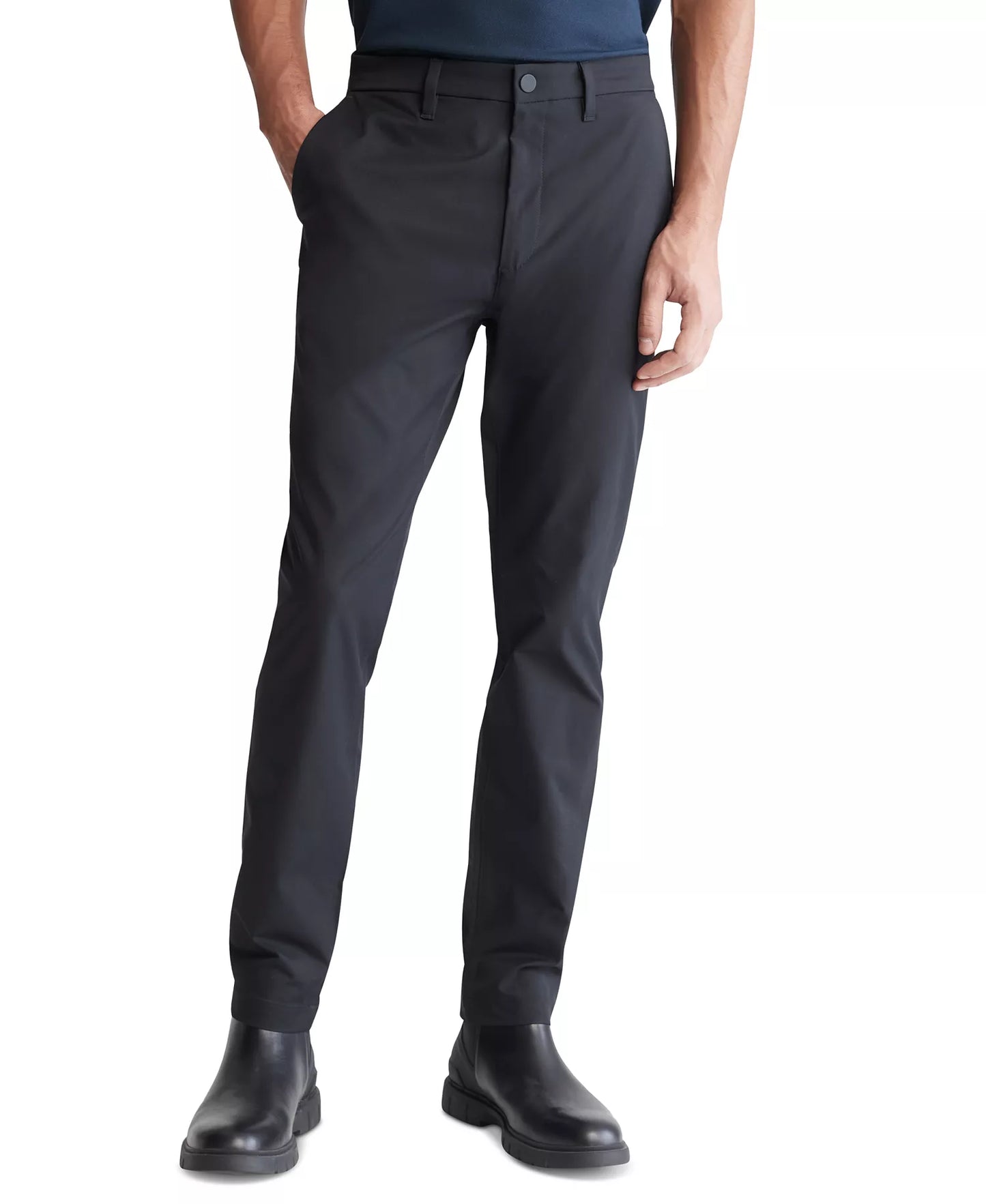 Calvin Klein Men's Athletic Slim-Fit Stretch Chinos Dark Sapphire Size 32