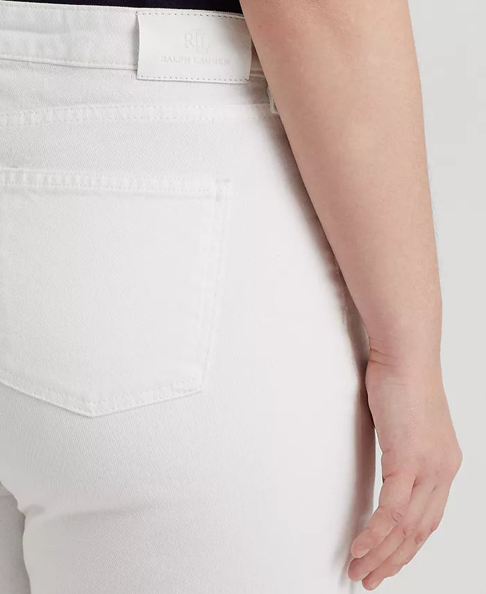 Lauren Ralph Lauren Women's High-Rise Cutoff Denim Shorts Color White Wash Size 16