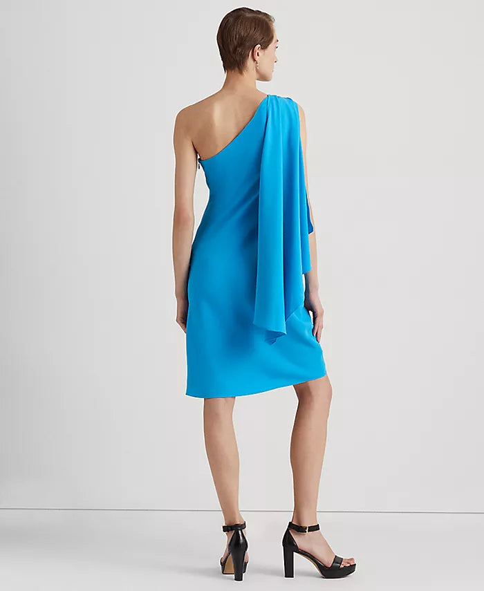 Lauren Ralph Lauren Women's Druzana Sleeveless Cocktail Dress Color Blaze Ocean Size 10