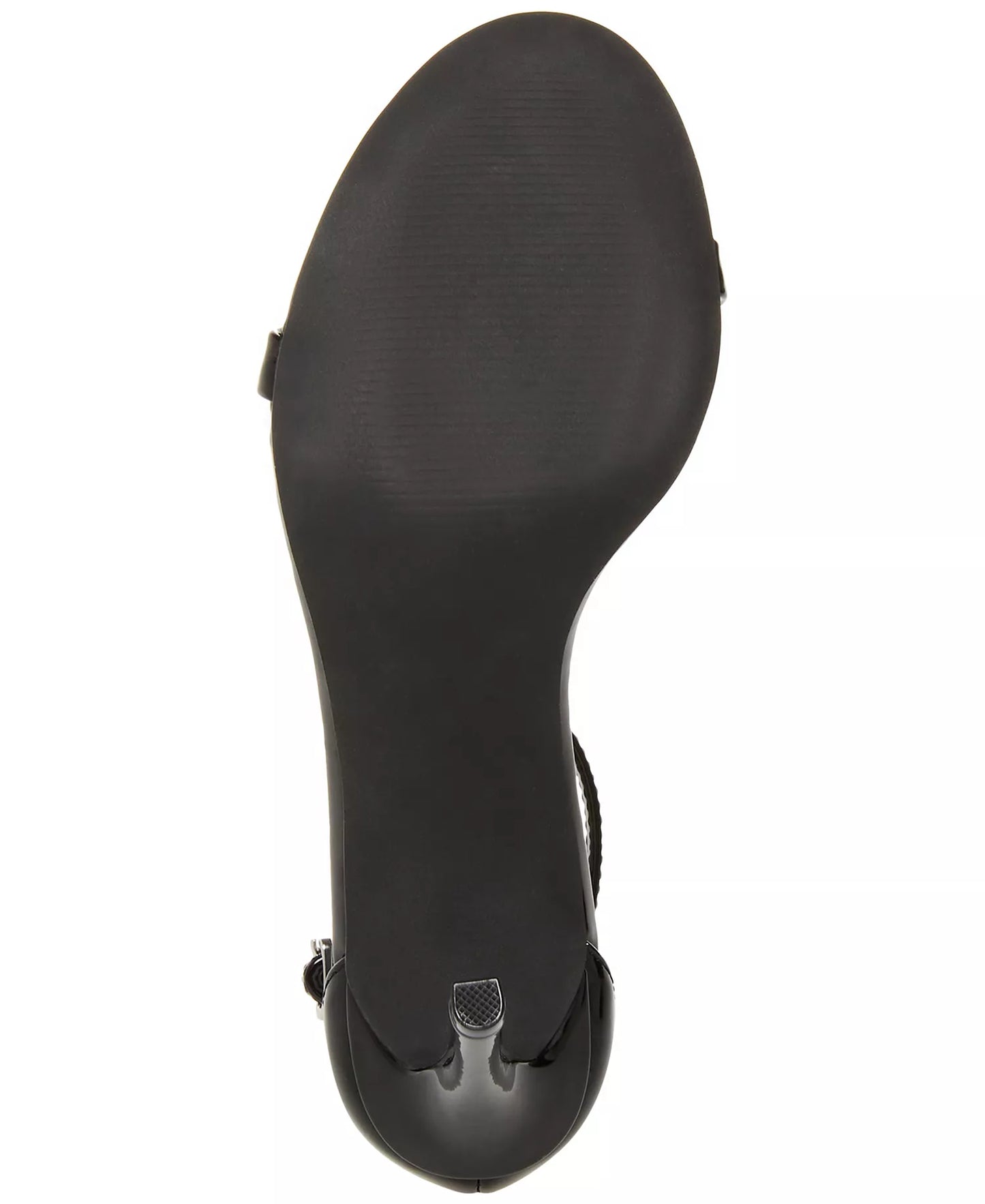 Madden Girl Brazen Two-Piece Stiletto Dress Sandals Black Patent Size 8.5